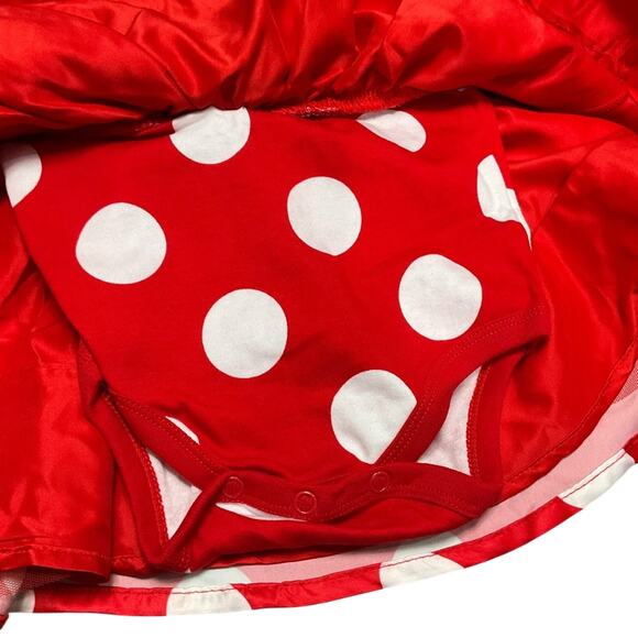 Disney Girl's Red Polka Dot Dress with Headband NWT - Picture 3 of 6